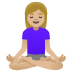 🧘🏼‍♀️ woman in lotus position: medium-light skin tone display on Google